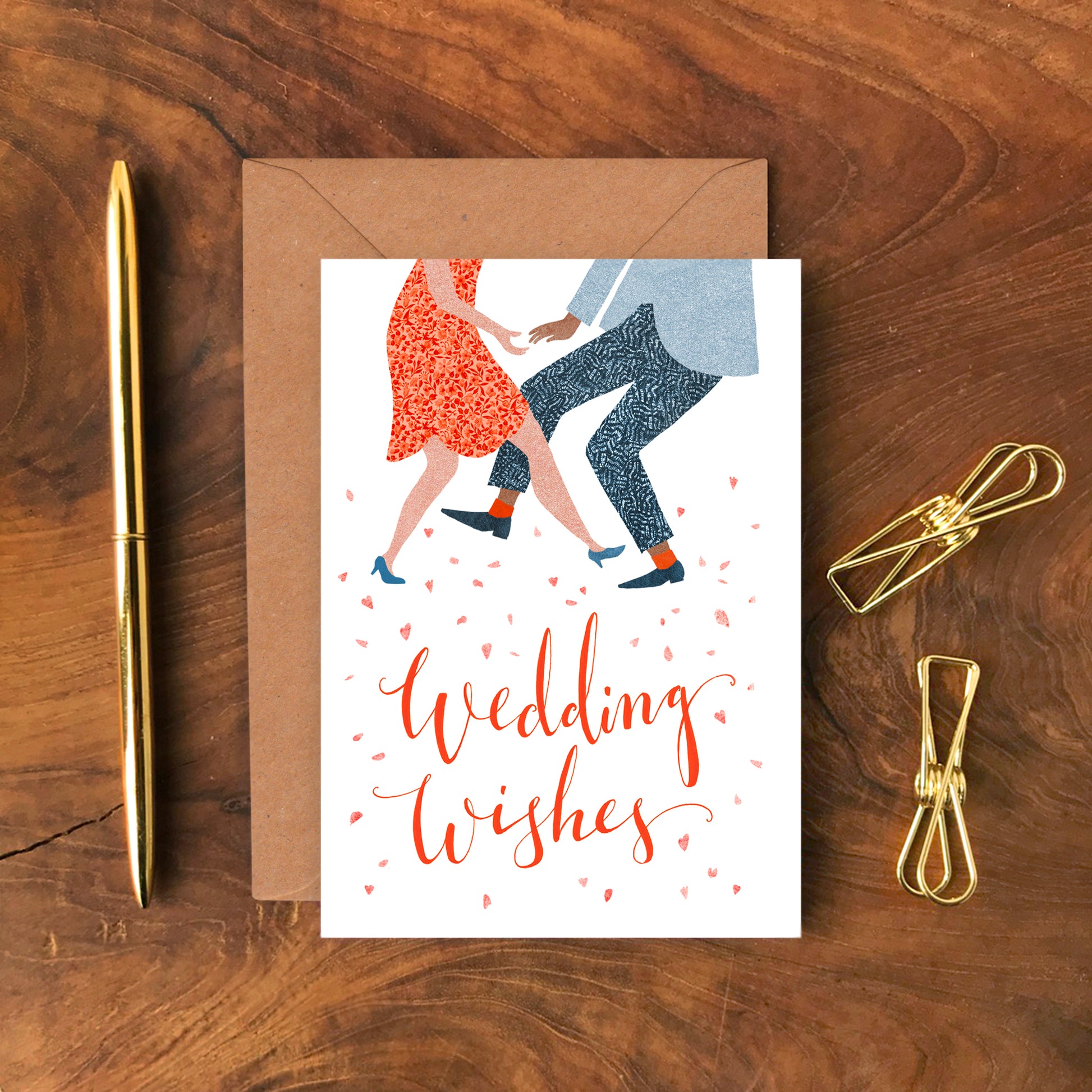 Dancing Wedding Wishes Greetings Card image 1