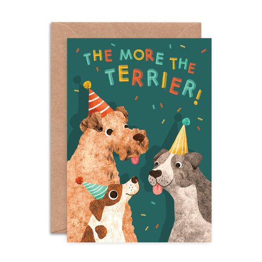 The More the Terrier Dog Birthday Card image 0