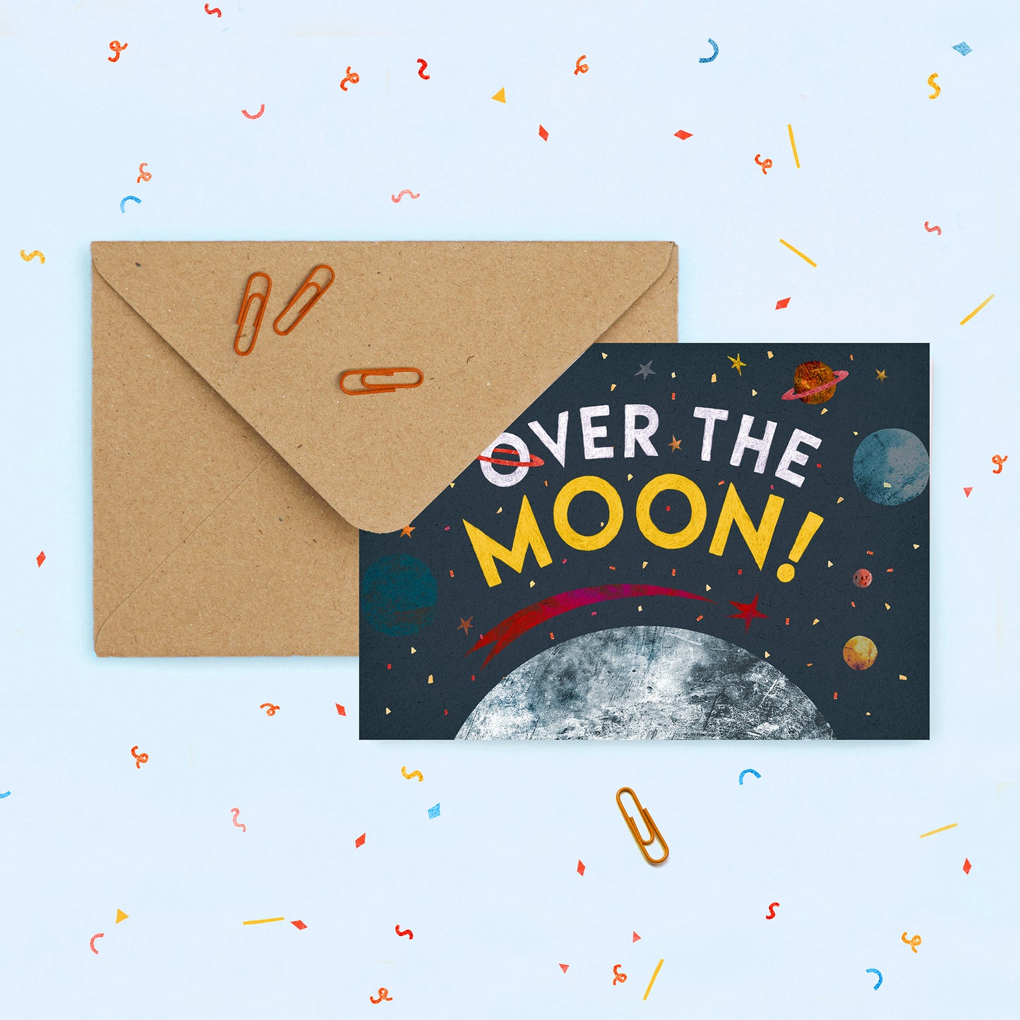 Over the Moon Greetings Card image 1