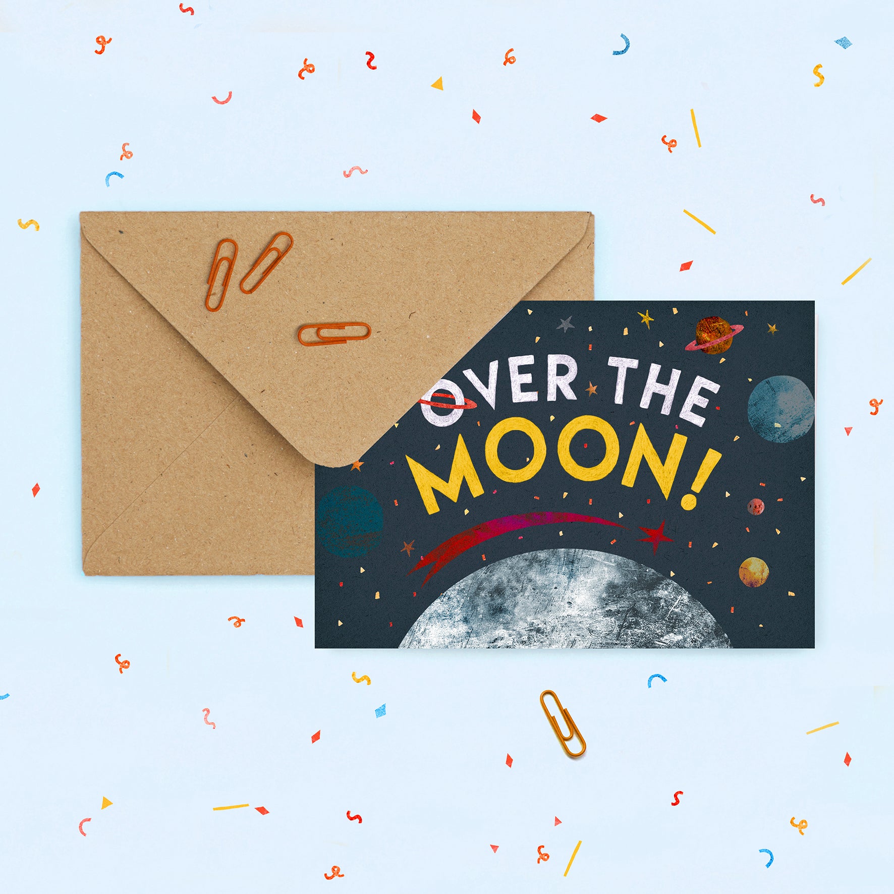 Over the Moon Greetings Card image 1