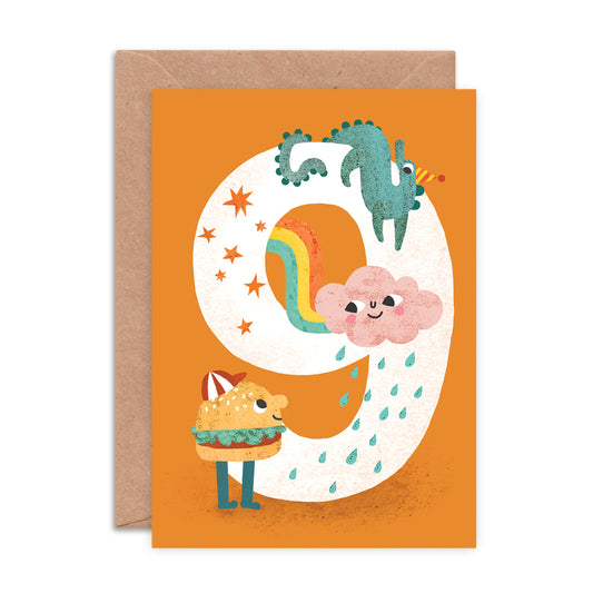 Crazy Critters Age Nine Greeting Card image 0
