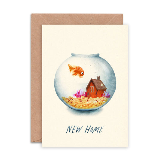 New Home Fish Greetings Card image 0