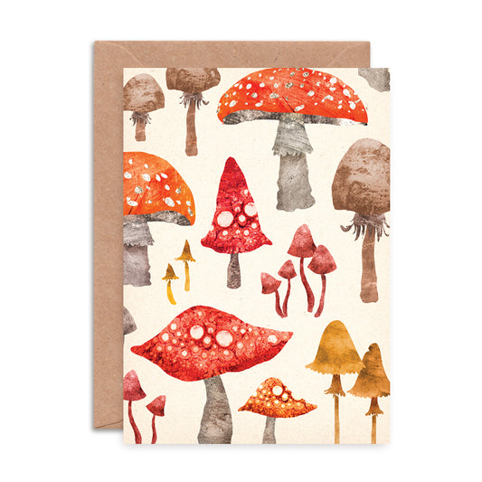 Toadstool Pattern Greetings Card image 0