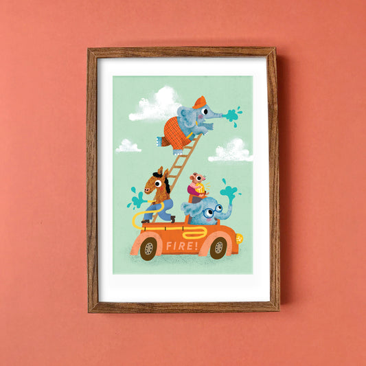 Fire Engine A4 Art Print image 0