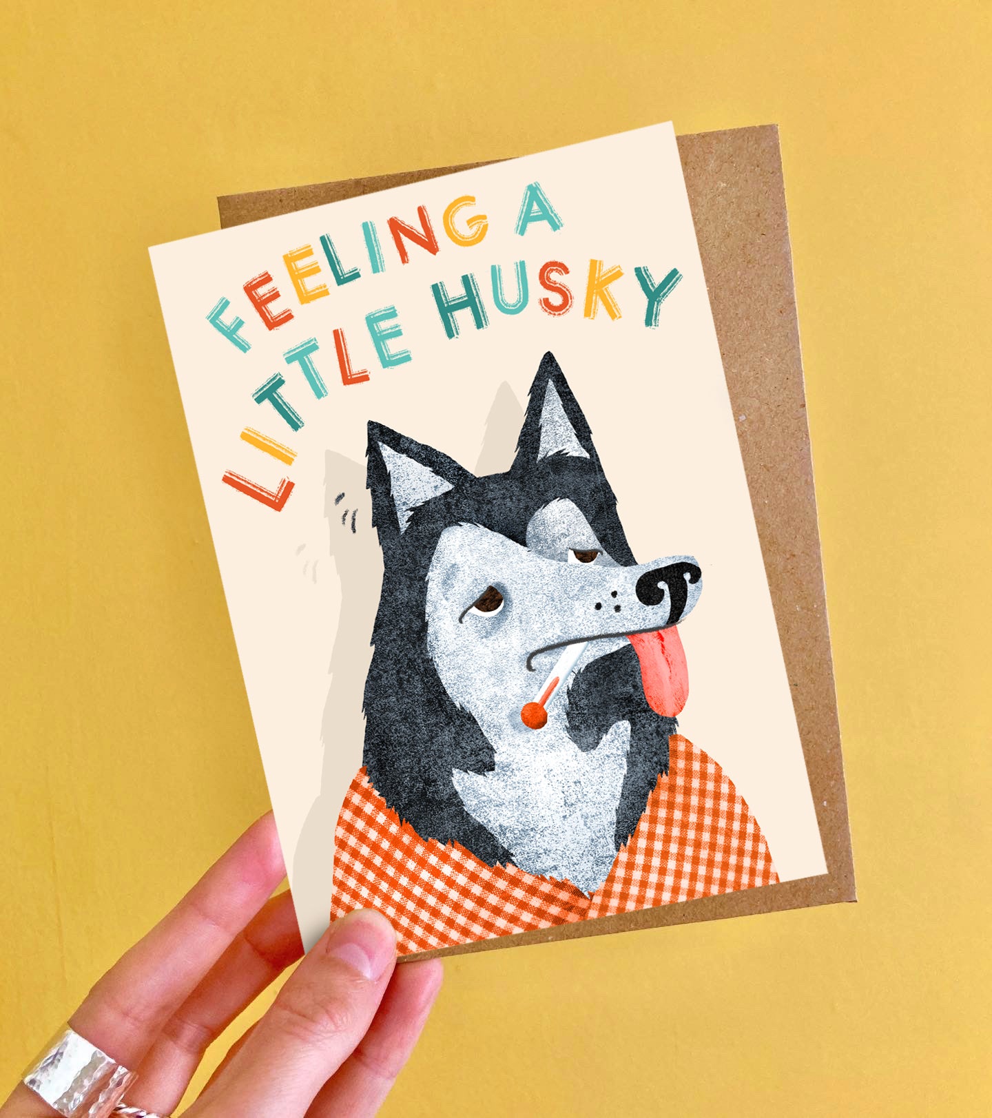 Feeling a Little Husky Get Well Soon Card image 1
