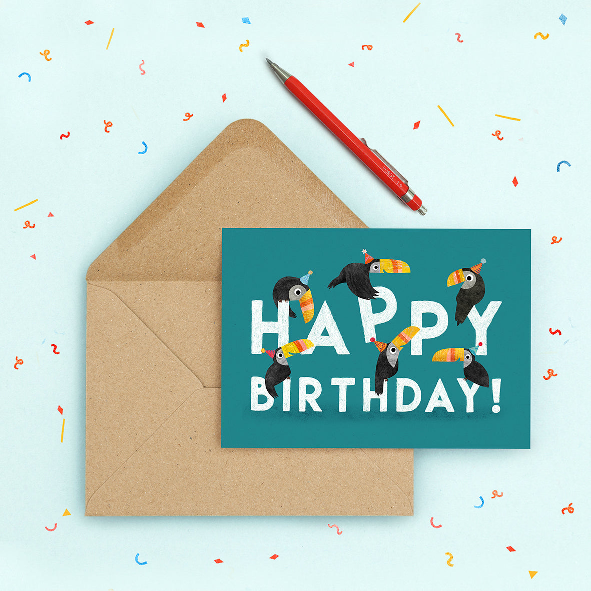Birthday Toucans Greetings Card image 1