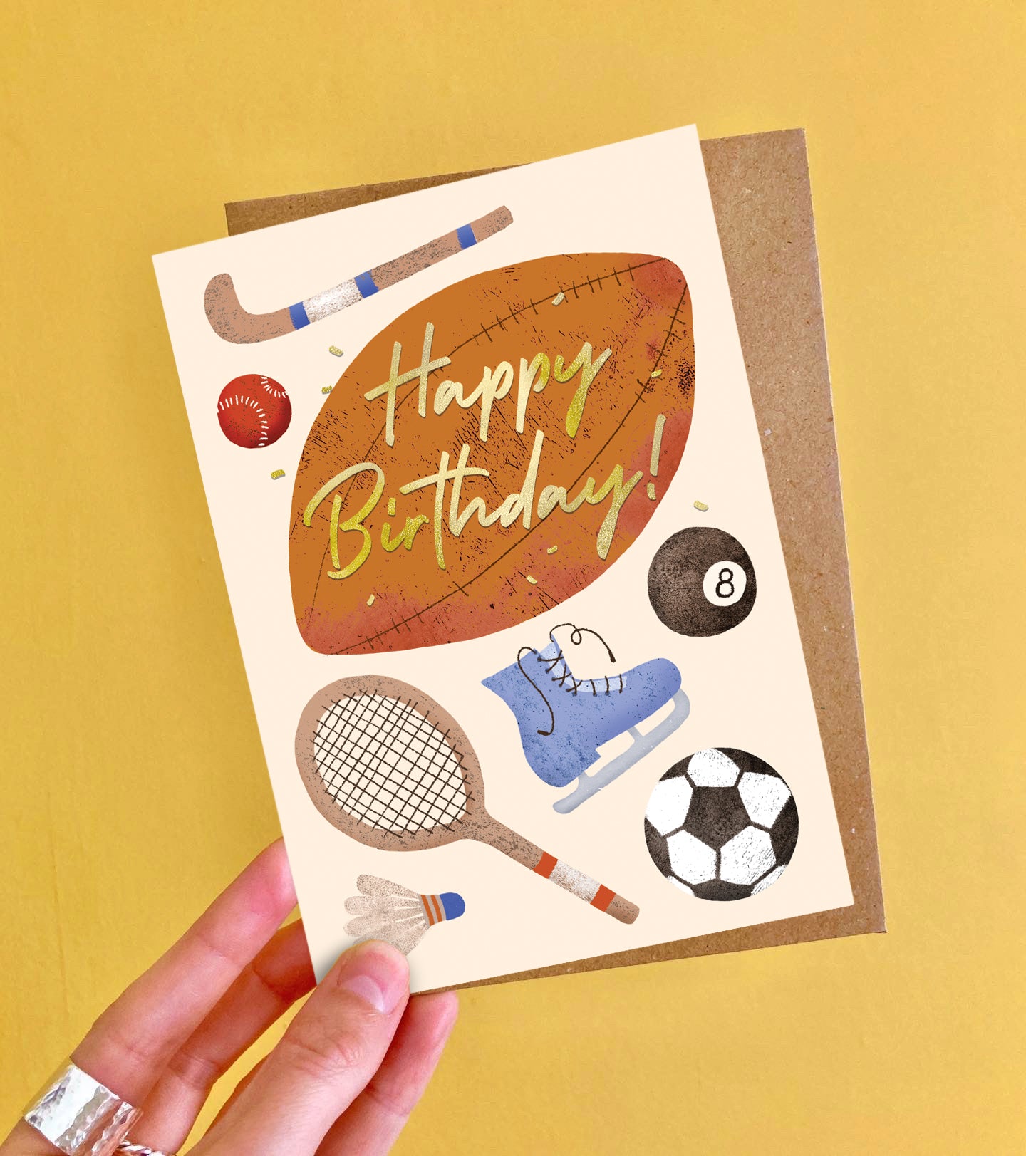 Birthday Sports Foiled Greeting Card image 1