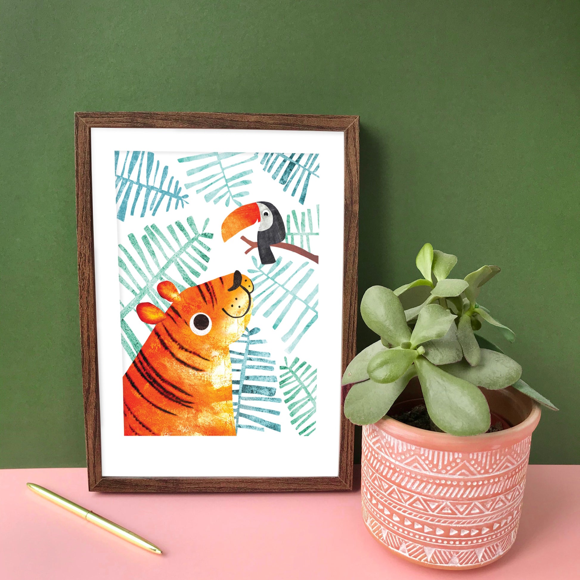 Tiger & Toucan Recycled A4 Art Print image 5
