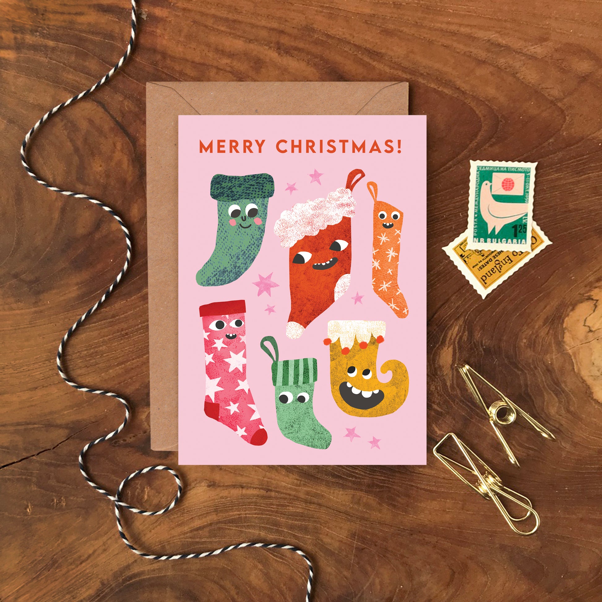 Stocking Faces Greeting Cards image 1