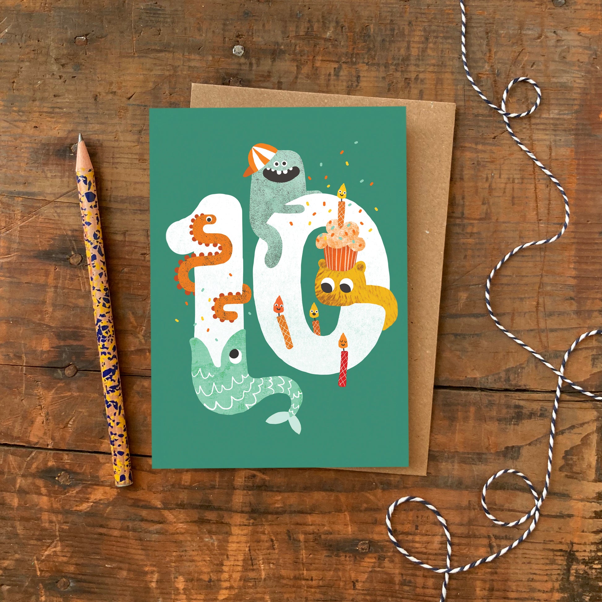 Crazy Critters Age Ten Greeting Card image 1