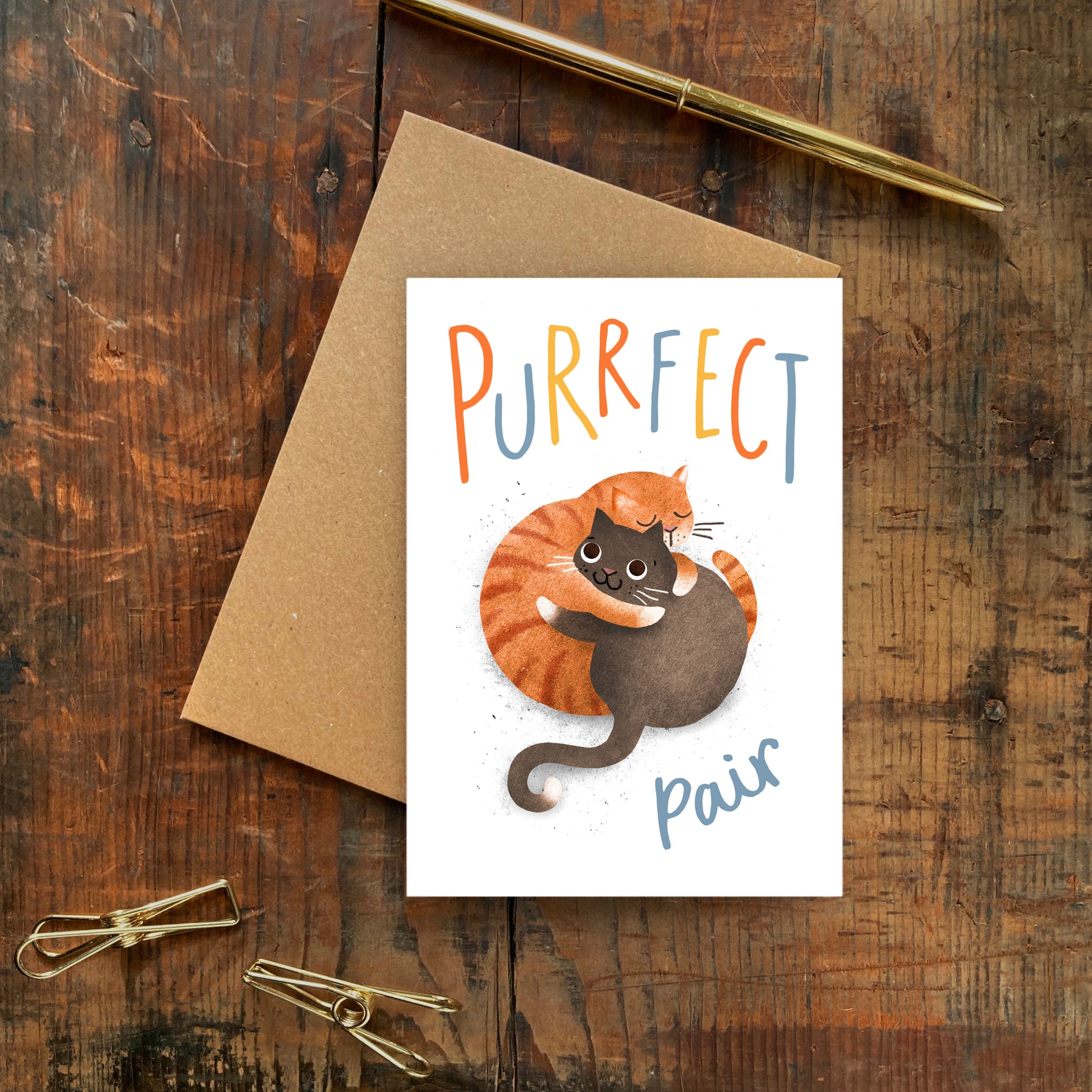 Purrrfect Pair Greeting Card image 1