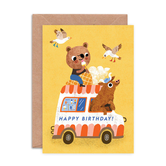 Birthday Ice Cream Van Greeting Card image 0