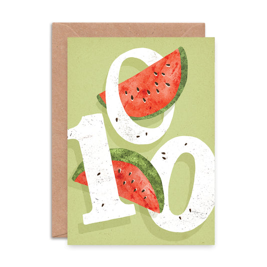 Watermelon One Hundred Birthday Card image 0