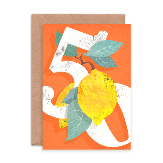 Lemon Fifty Greetings Card image 0