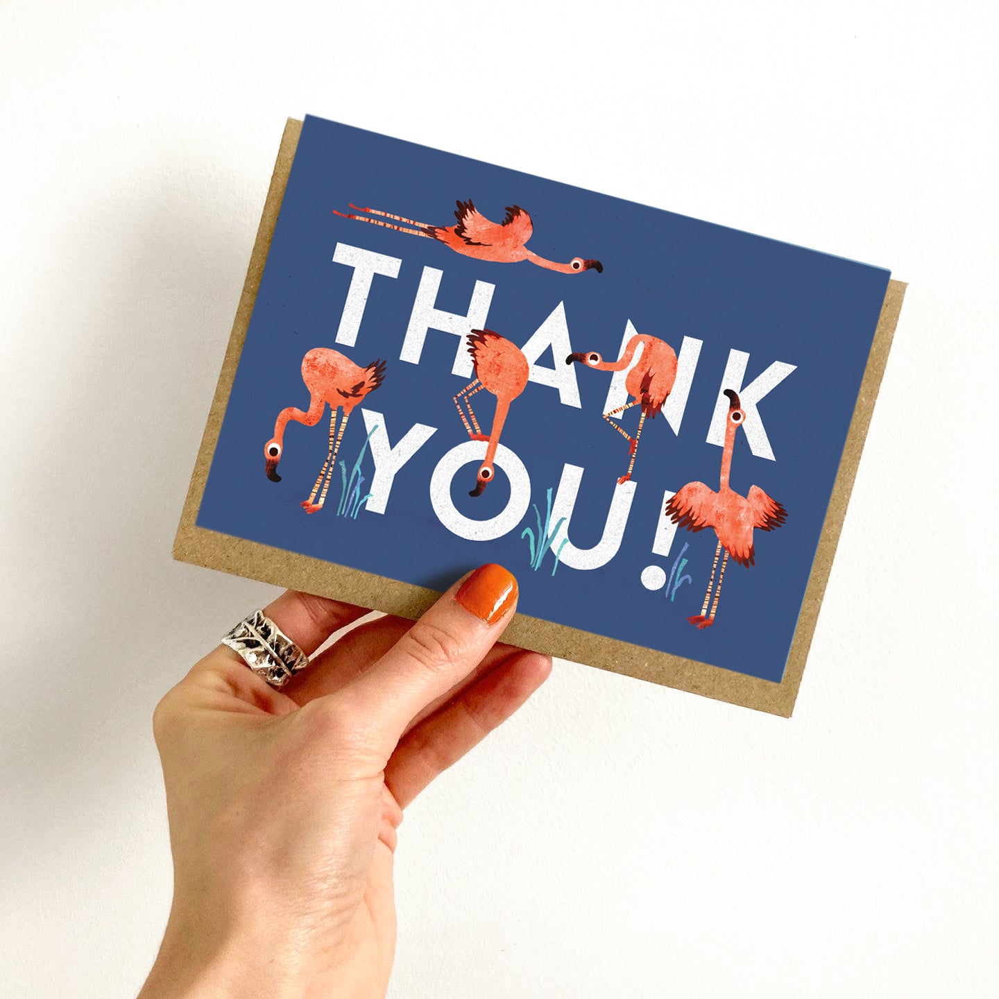 Thank You Flamingoes Greeting Card image 2