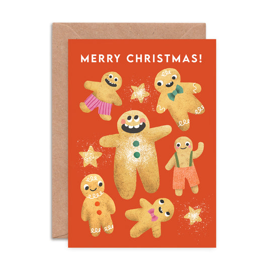 Gingerbread Faces Greeting Card image 0
