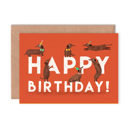Birthday Sausage Dogs Greetings Card image 0
