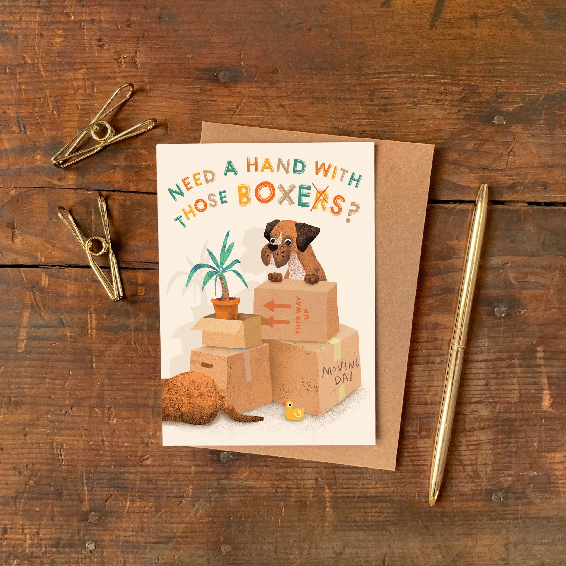 Those Boxers Moving Greeting Card image 3