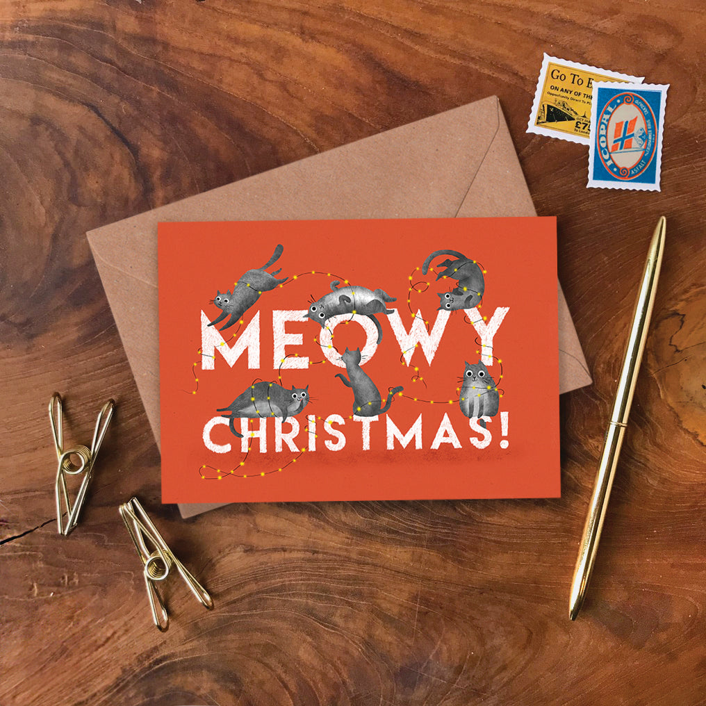 Meowy Christmas Greetings Card image 1