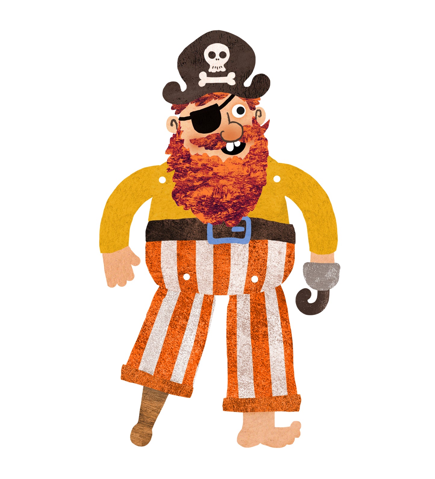 Pirate Split Pin Puppet A5 Greeting Card image 1