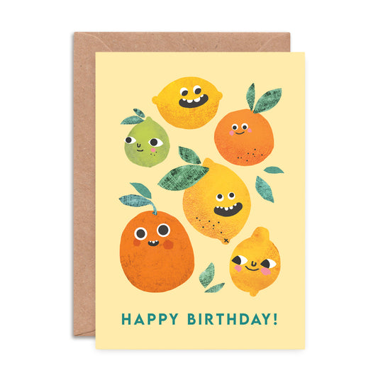 Lemon Faces Birthday Card image 0