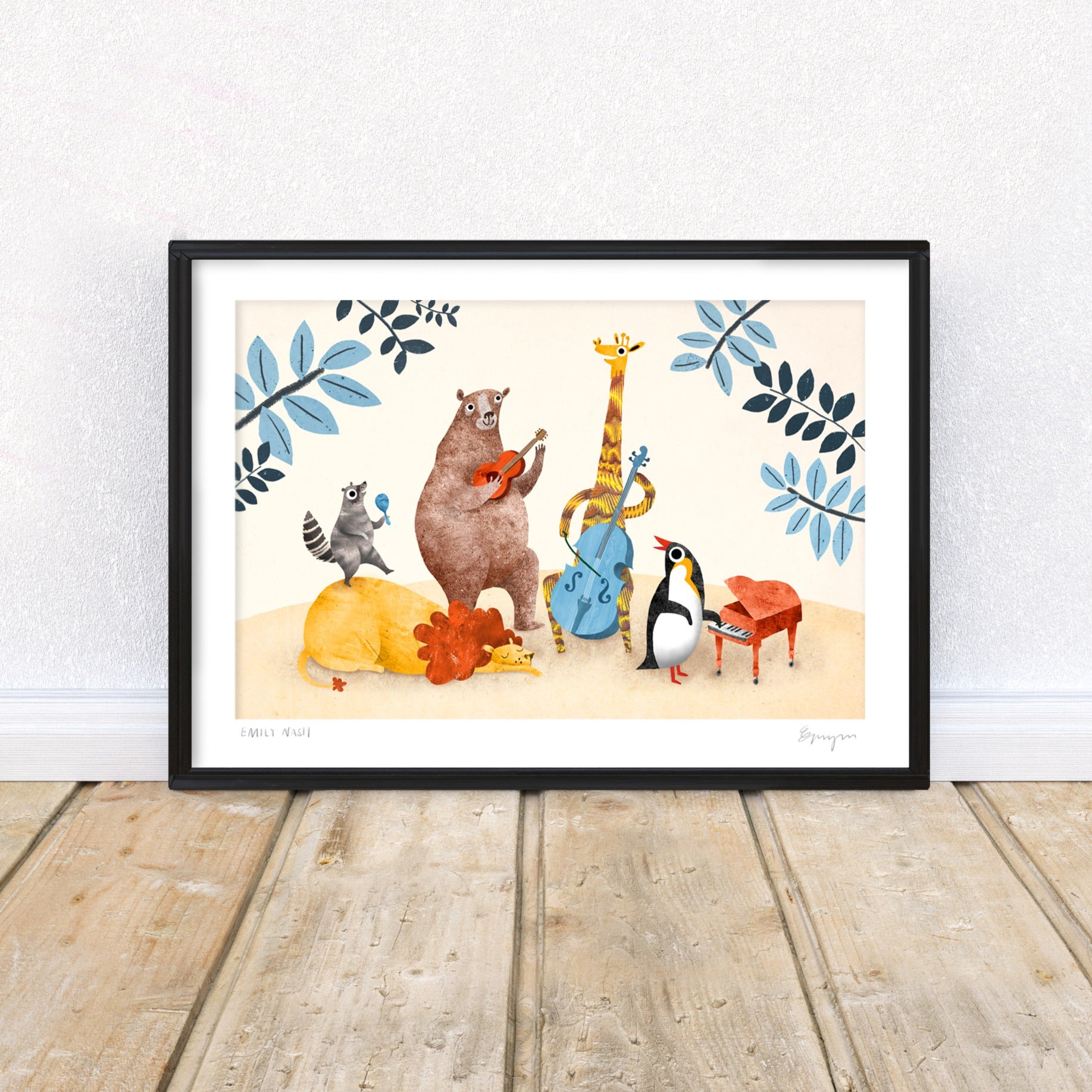 'Animal Musicians' A4 Art Print image 0
