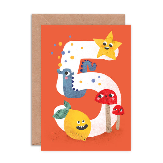 Crazy Critters Age Five Greeting Card image 0