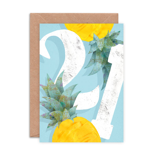 Pineapple Twenty One Greetings Card image 0