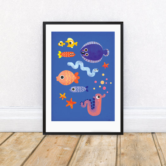 Fish Faces Art Print image 0