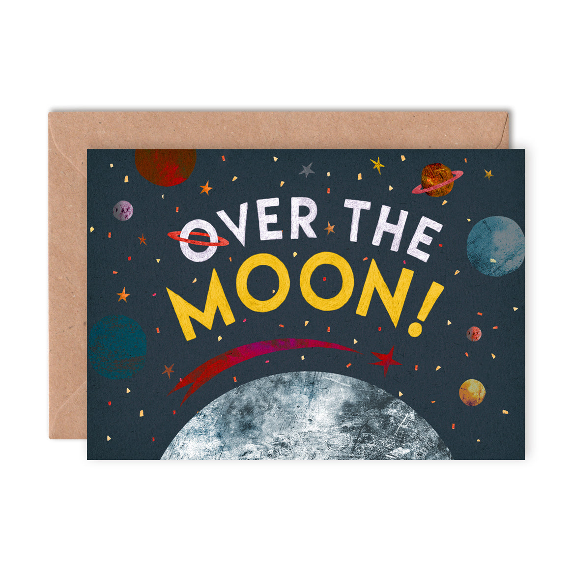Over the Moon Greetings Card image 0