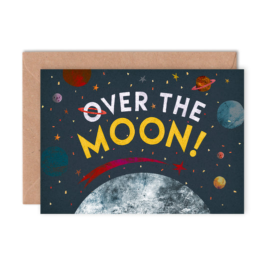 Over the Moon Greetings Card image 0