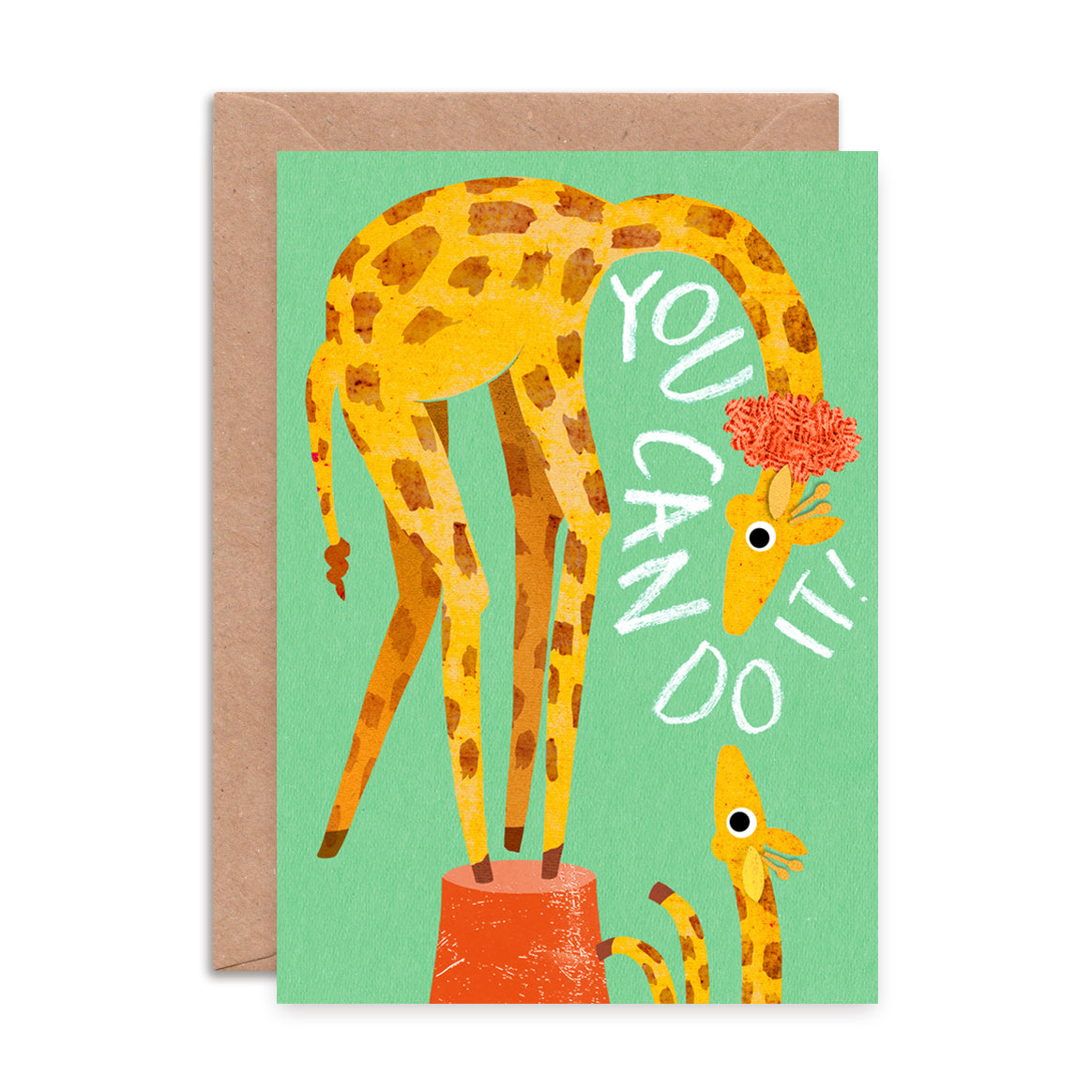 You Can Do It Giraffe Greeting Card image 0