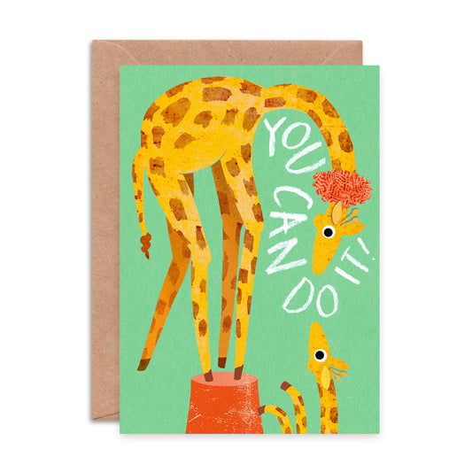 You Can Do It Giraffe Greeting Card image 0