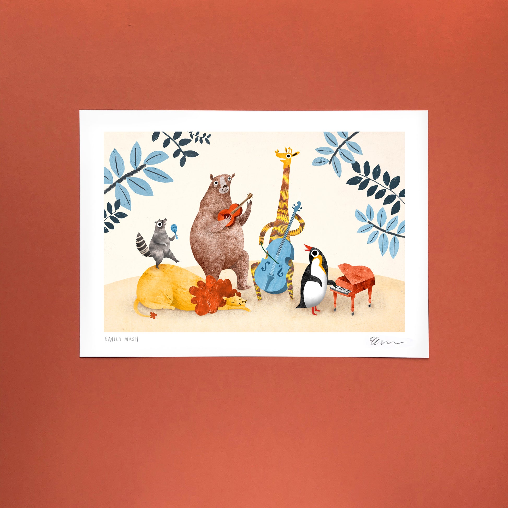 'Animal Musicians' A4 Art Print image 2
