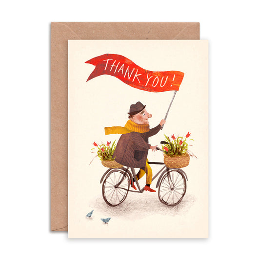 Thank you Bicycle Greetings Card image 0