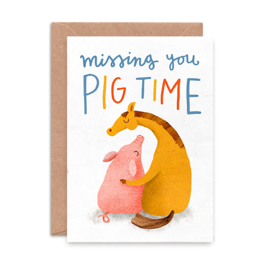 Missing You Pig Time Greeting Card image 0