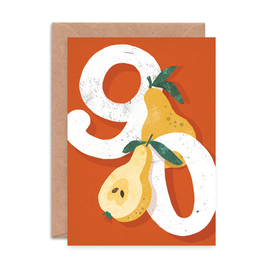 Pears Age Ninety Birthday Card image 0