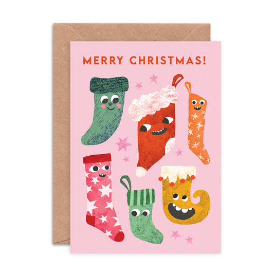 Stocking Faces Greeting Cards image 0