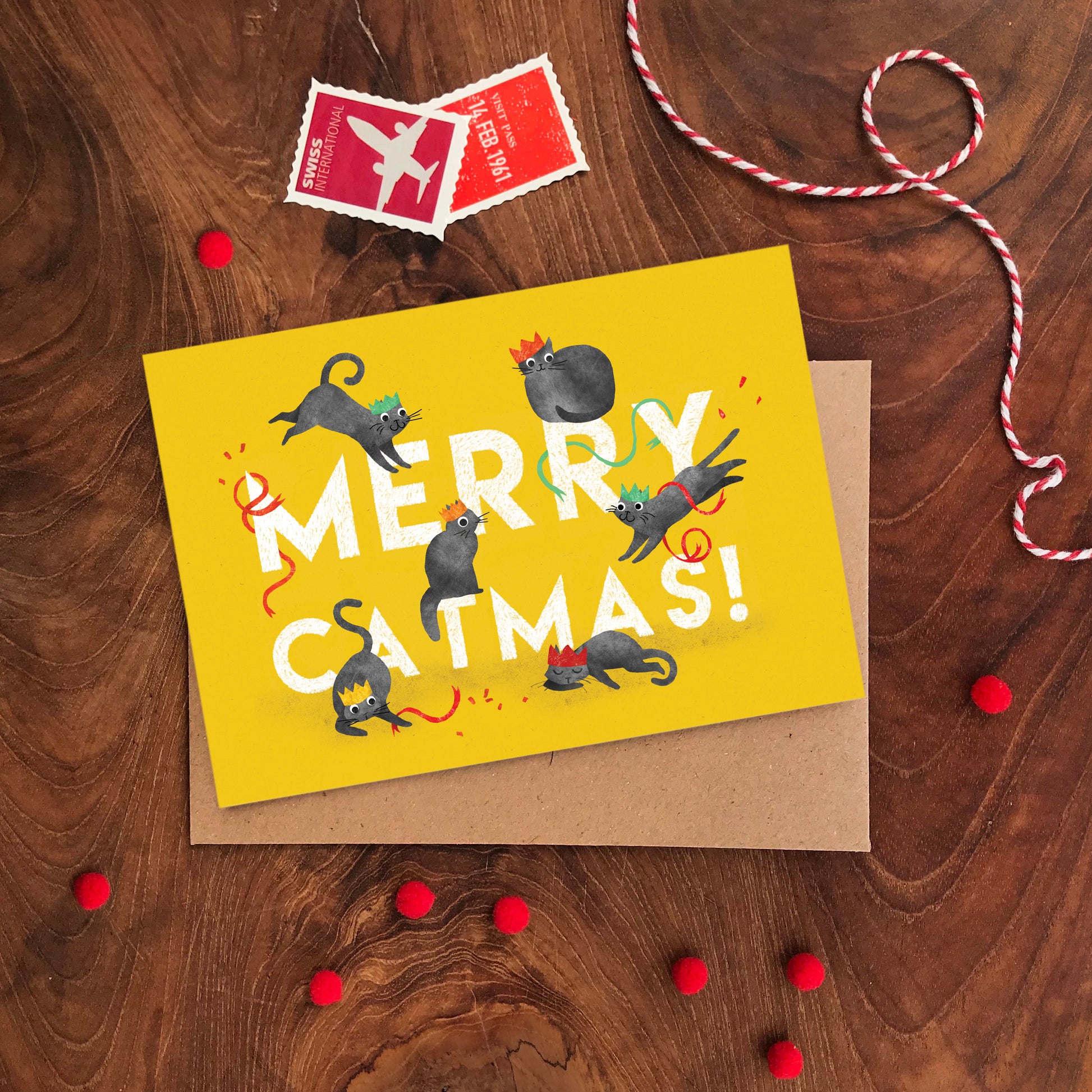 Merry Catmas Christmas Card image 1