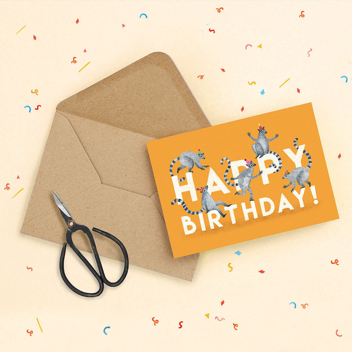 Birthday Lemurs Greetings Card image 1