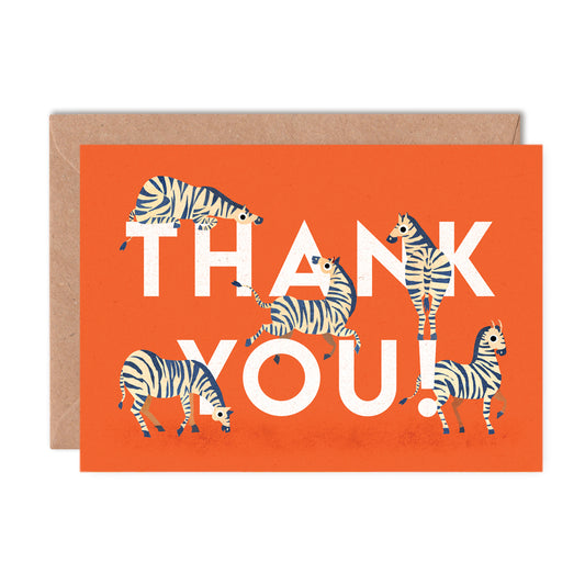 Thank You Zebras Greeting Card image 0