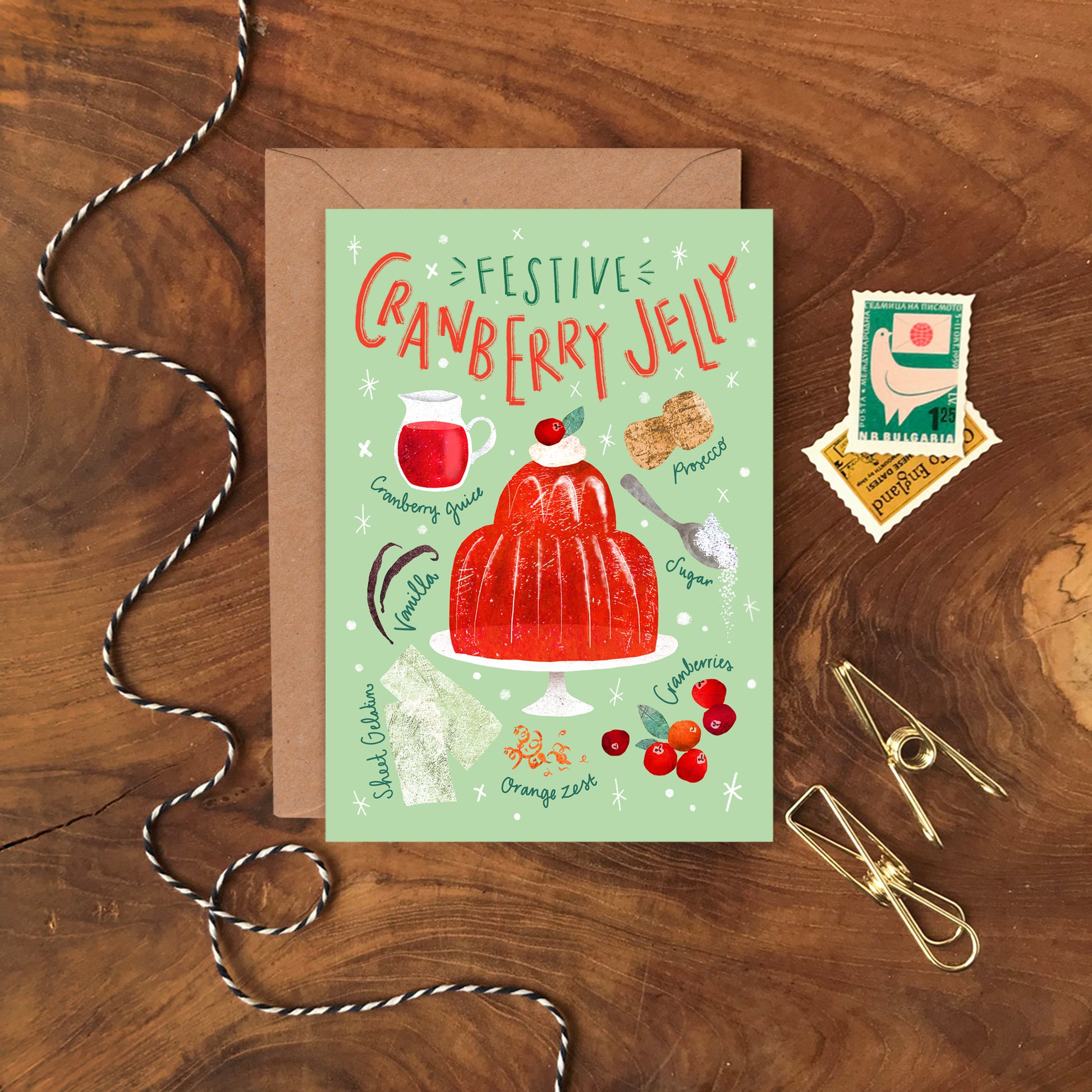 Cranberry Jelly Christmas Card image 1