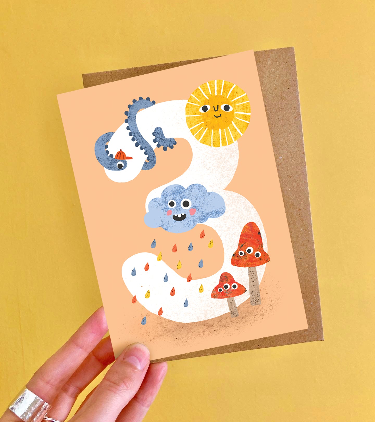 Crazy Critters Age Three Greeting Card image 2