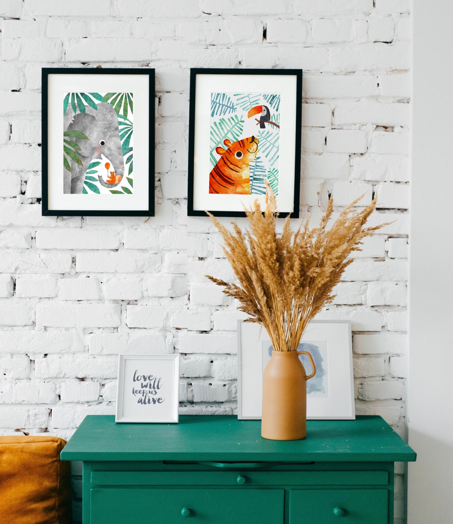 Tiger & Toucan Recycled A4 Art Print image 1