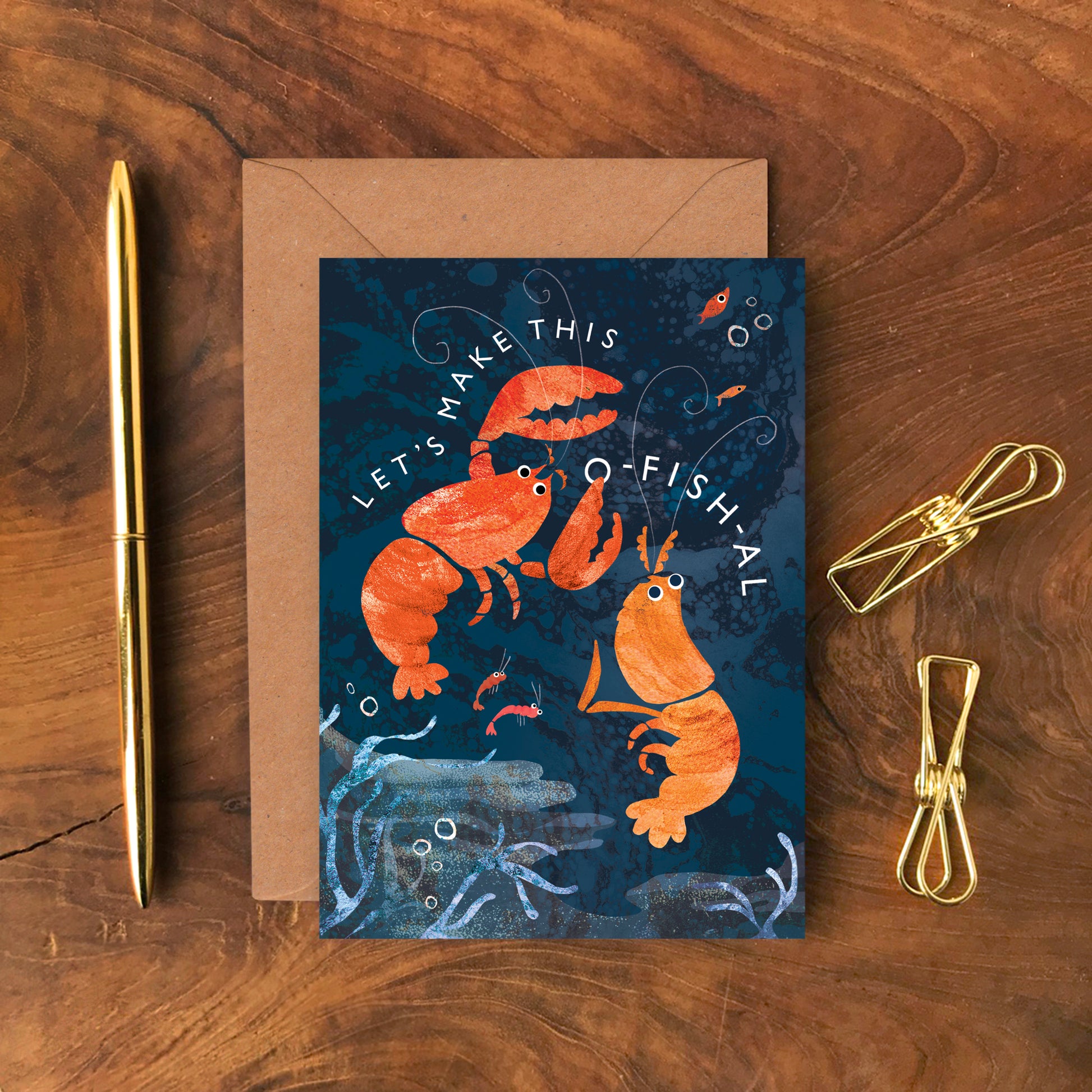 Let's Make This O-fish-al Greeting Card image 1