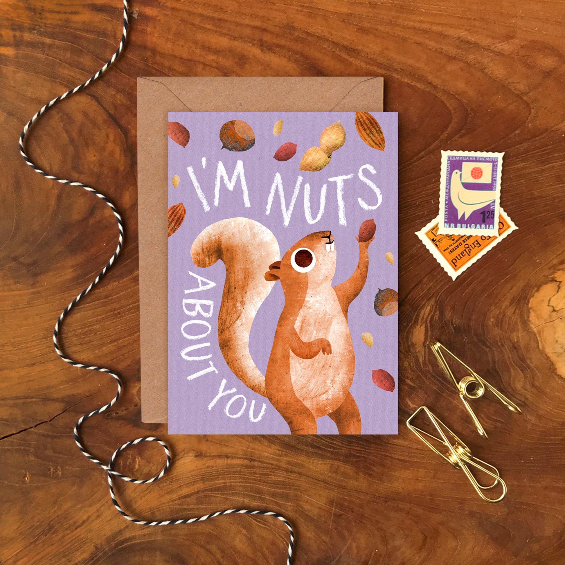 Nuts About You Squirrel Greeting Card image 1