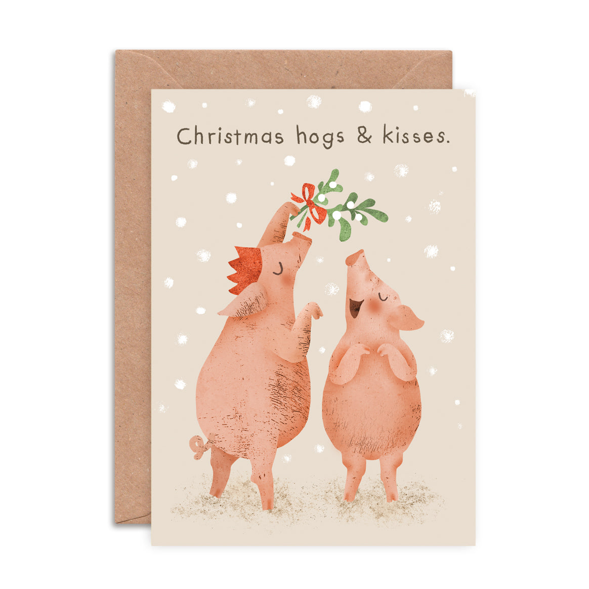 Hogs & Kisses Greeting Card image 0