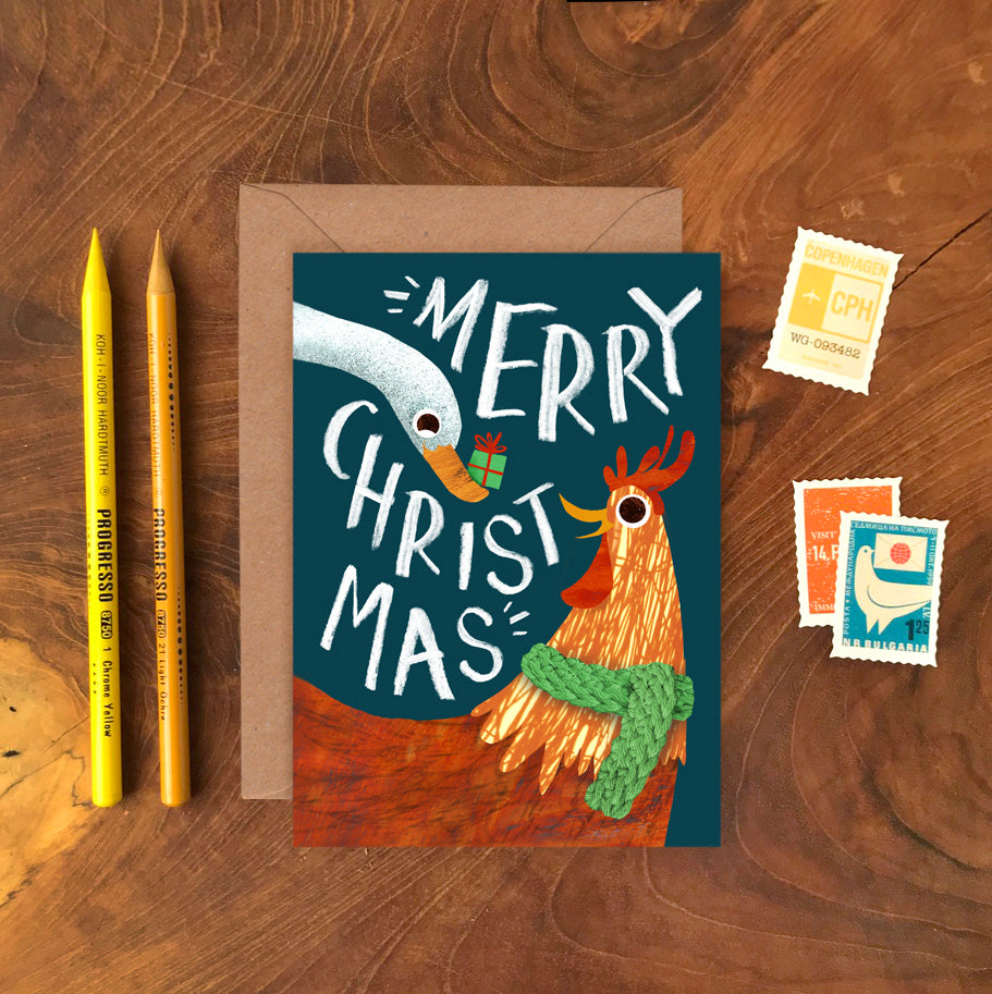 Chicken & Duck Greetings Card image 1