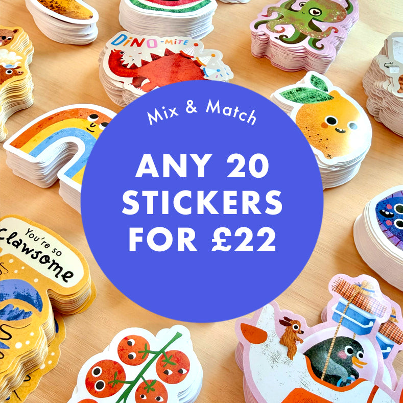 Bundle of 20 Stickers - Mix & Match