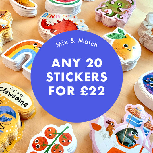 Bundle of 20 Stickers - Mix & Match